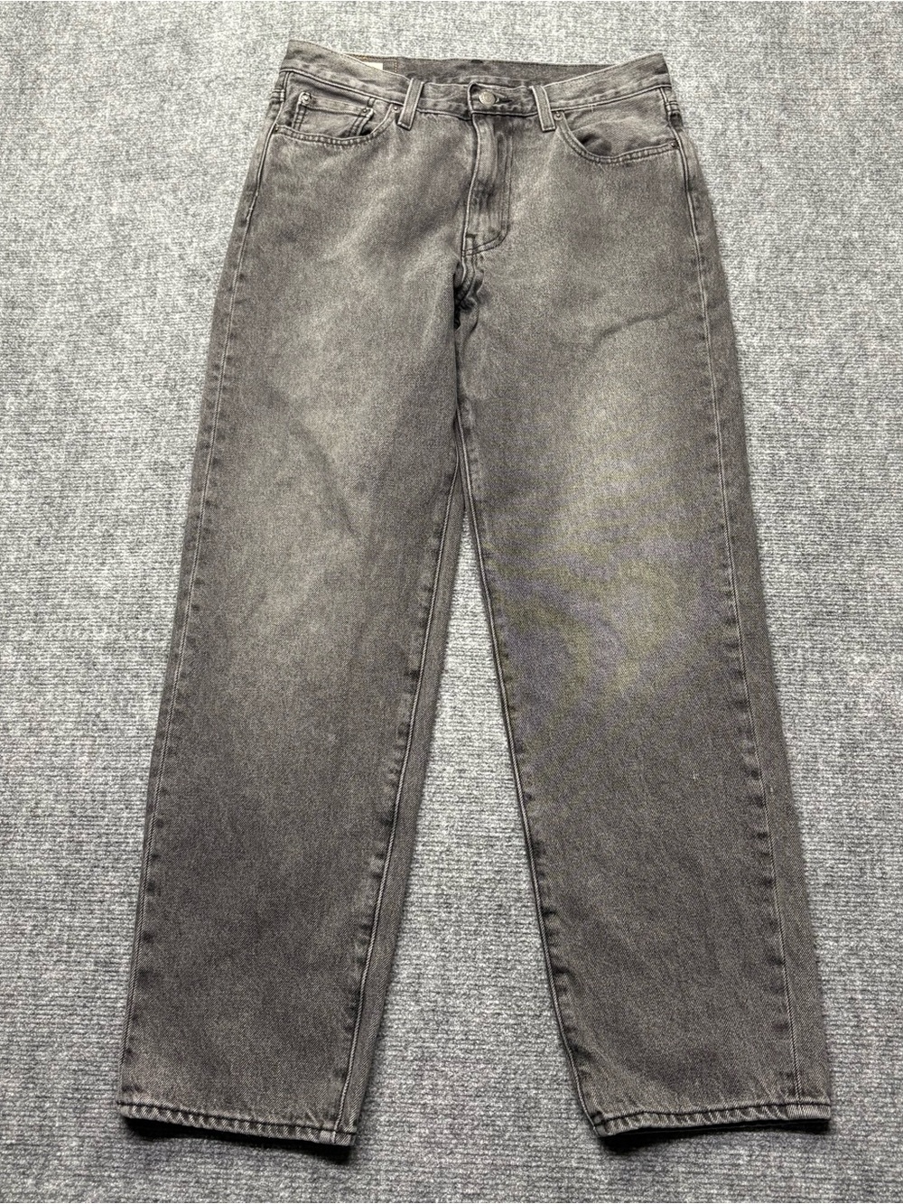 Levis Premium 568 Loose Straight Leg Jeans Mens 30x30 Black Denim 29037-0052